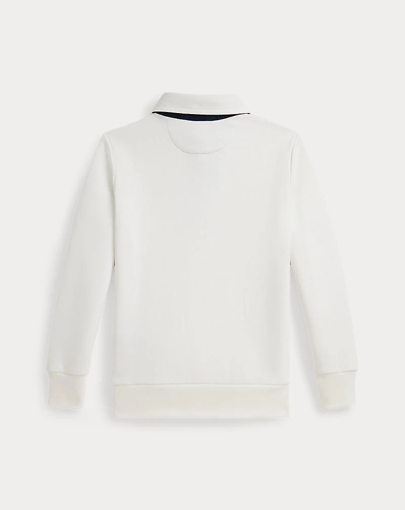 Waffle-Knit Cotton Henley Shirt