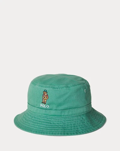 Polo Bear Cotton Twill Bucket Hat