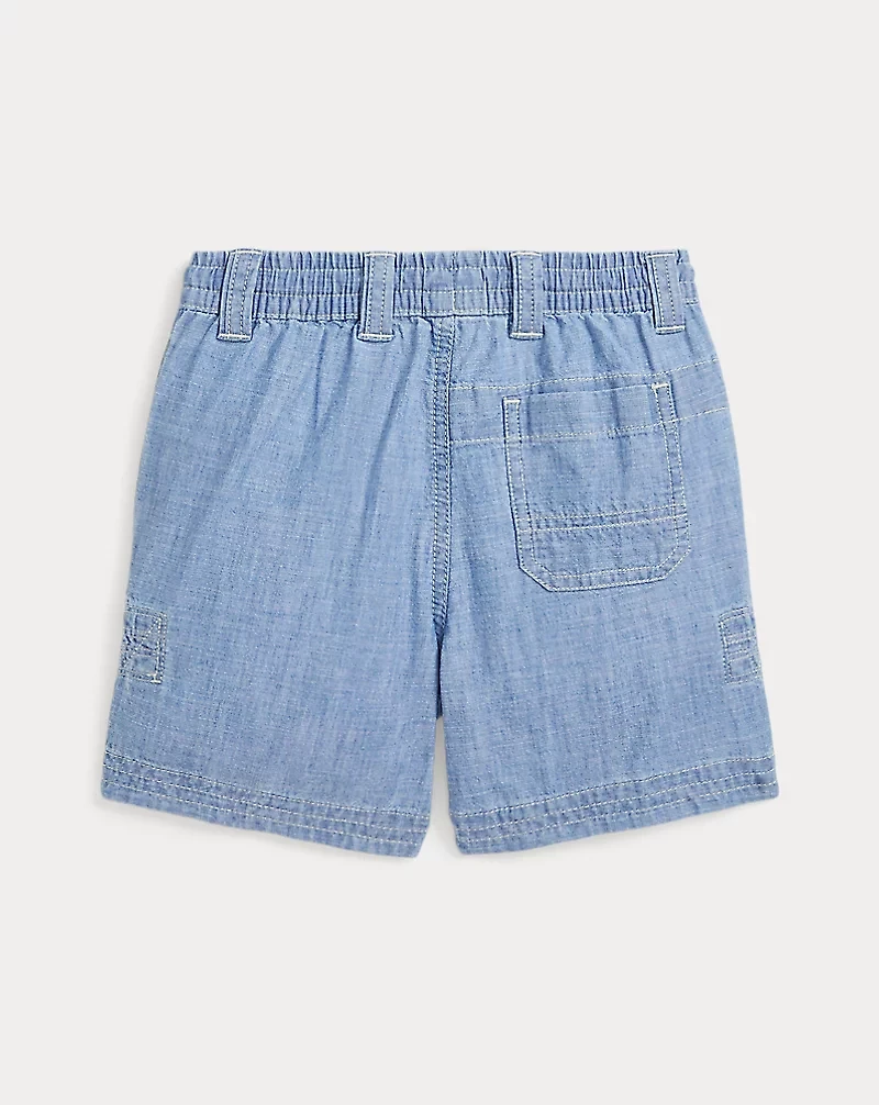 Indigo Chambray Drawstring Short