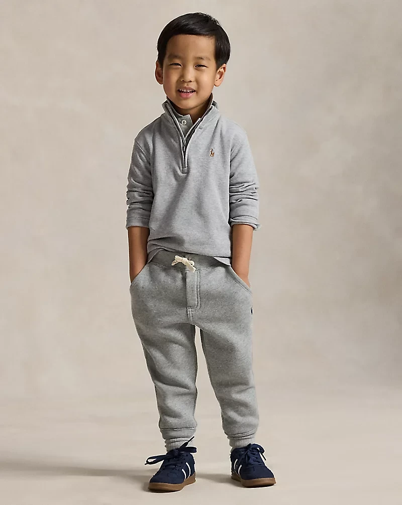 Cotton Interlock Quarter-Zip Pullover