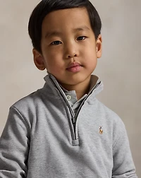 Cotton Interlock Quarter-Zip Pullover