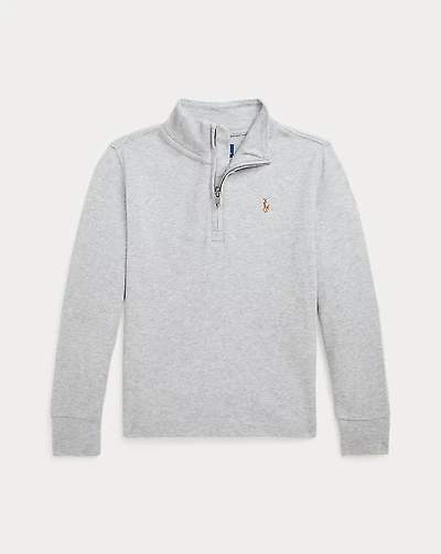 Cotton Interlock Quarter-Zip Pullover