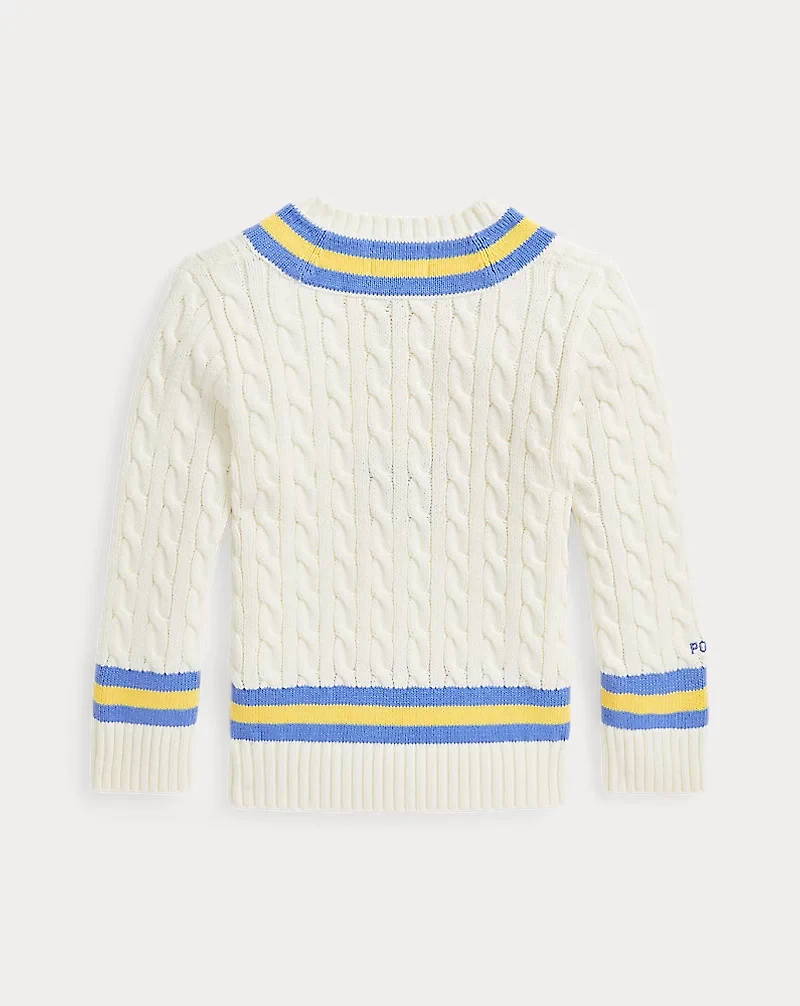 Embroidered Cotton Cricket Sweater
