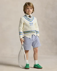 Embroidered Cotton Cricket Sweater
