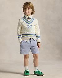 Embroidered Cotton Cricket Sweater