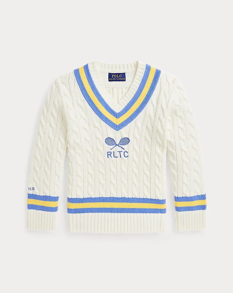 Embroidered Cotton Cricket Sweater