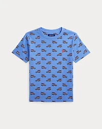 Car-Print Cotton Jersey Tee