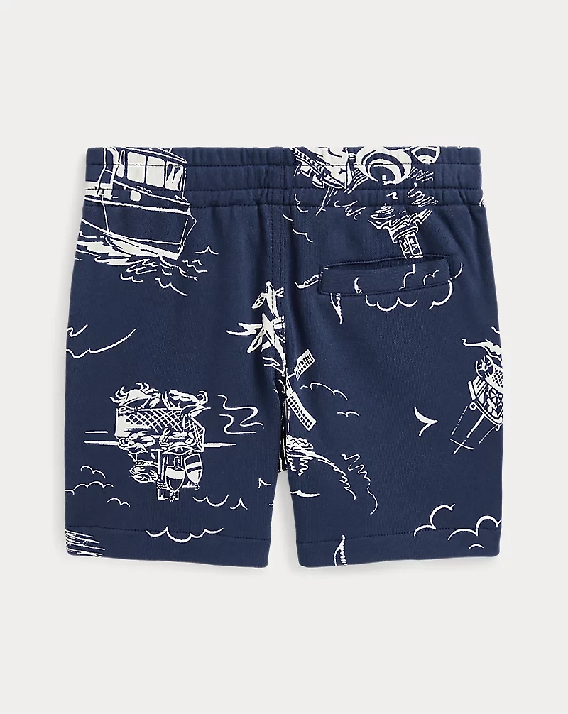 Nautical-Print Spa Terry Short