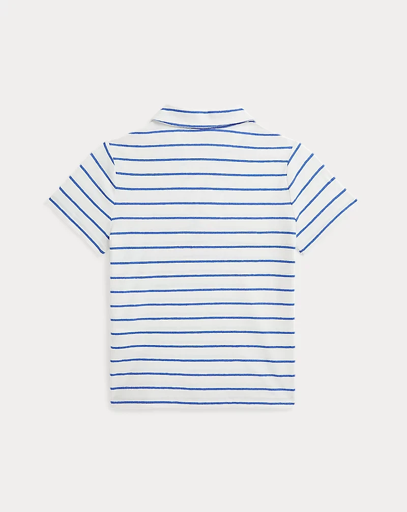 Striped Cotton-Linen Polo Shirt