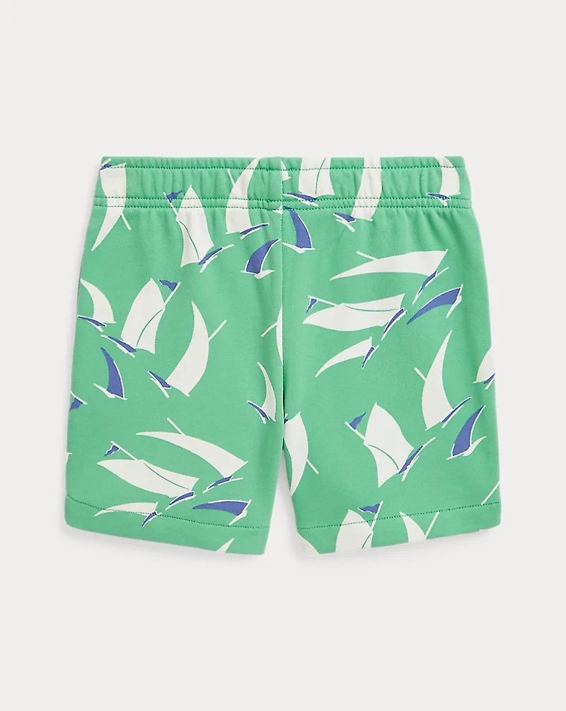 Sailboat-Print French Terry Short