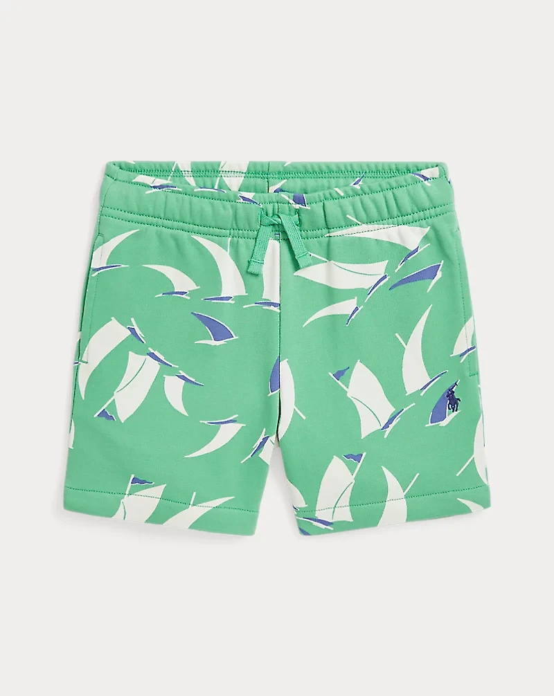 Sailboat-Print French Terry Short
