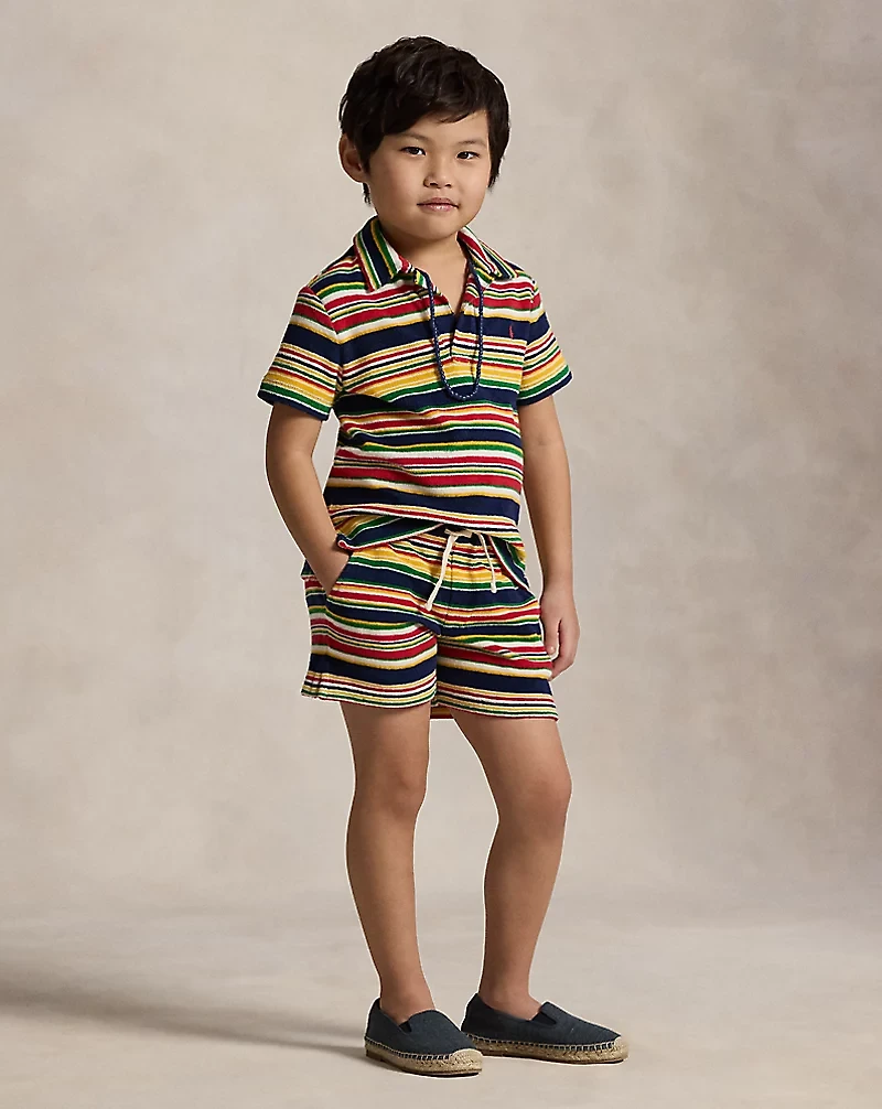 Striped Cotton Terry Short