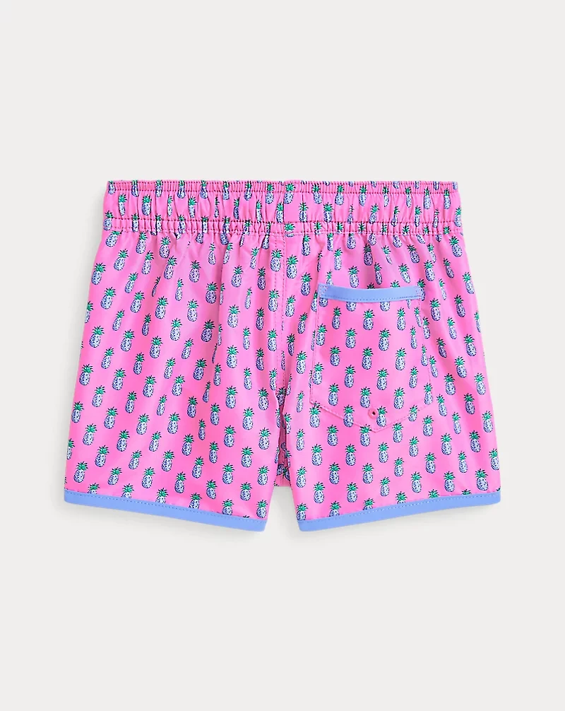 Pineapple-Print Swim Trunk