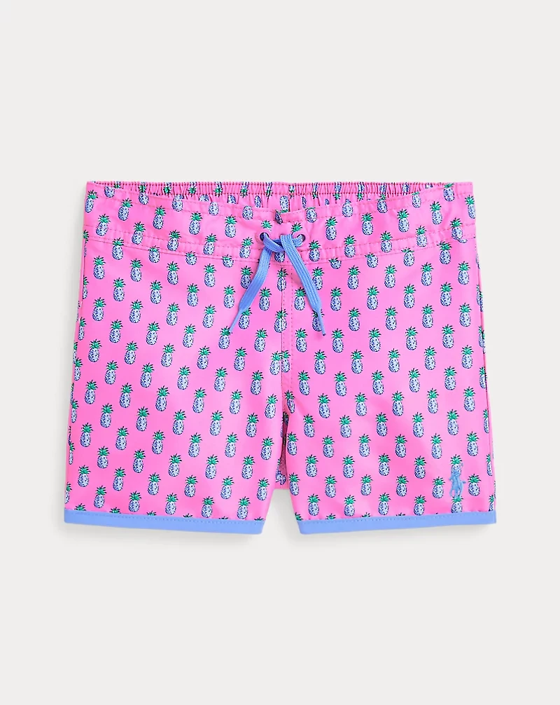 Pineapple-Print Swim Trunk
