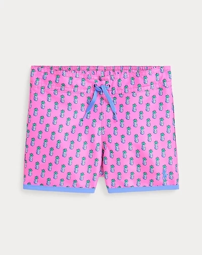Pineapple-Print Swim Trunk