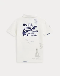 Nautical Cotton Mesh Polo Shirt