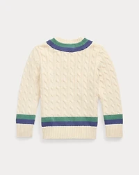Embroidered Cotton Cricket Sweater