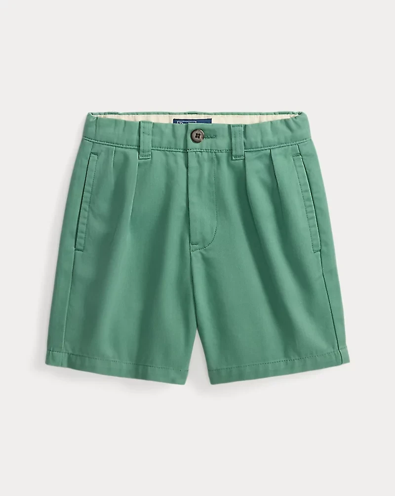 Cormac Pleated Cotton Chino Short