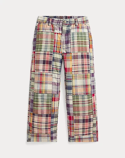 Patchwork Cotton Madras Pant