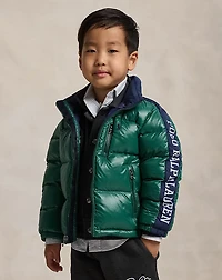 Logo Down Hooded Jacket