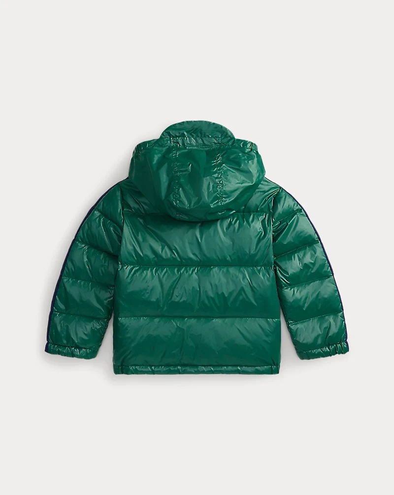 Logo Down Hooded Jacket