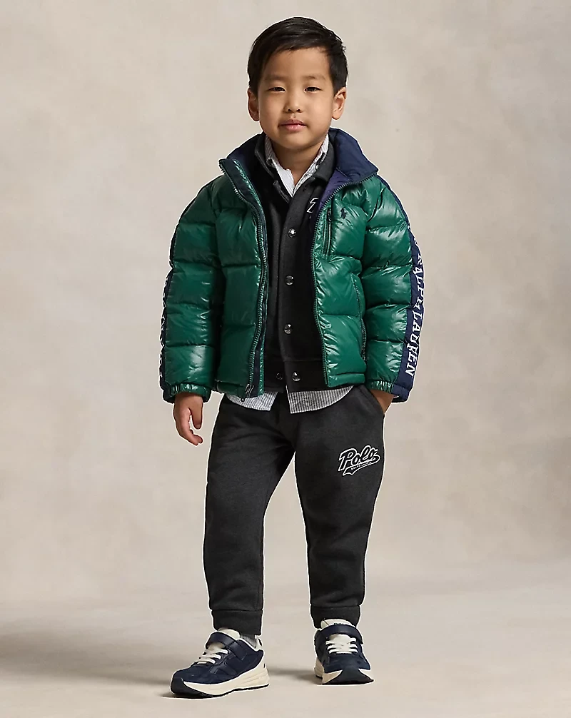 Logo Down Hooded Jacket