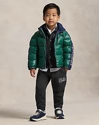 Logo Down Hooded Jacket