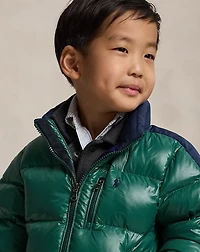 Logo Down Hooded Jacket