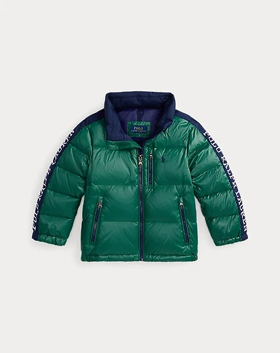 Logo Down Hooded Jacket