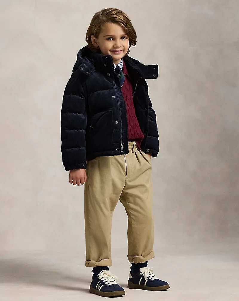 Convertible Corduroy Down Jacket