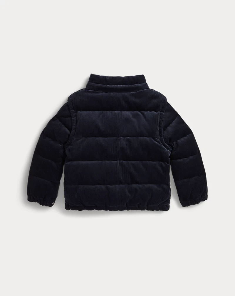 Convertible Corduroy Down Jacket