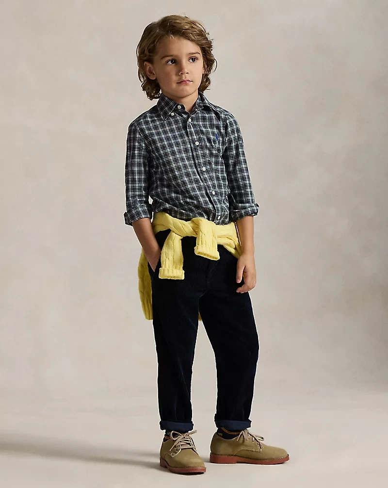 Plaid Cotton Poplin Shirt