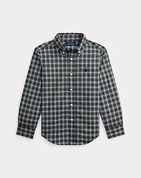 Plaid Cotton Poplin Shirt