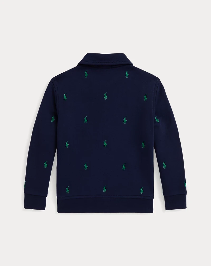 Polo Pony Fleece Collared Sweatshirt