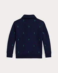 Polo Pony Fleece Collared Sweatshirt