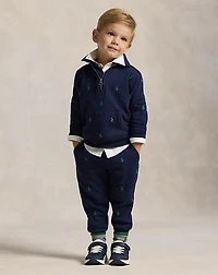 Polo Pony Fleece Collared Sweatshirt