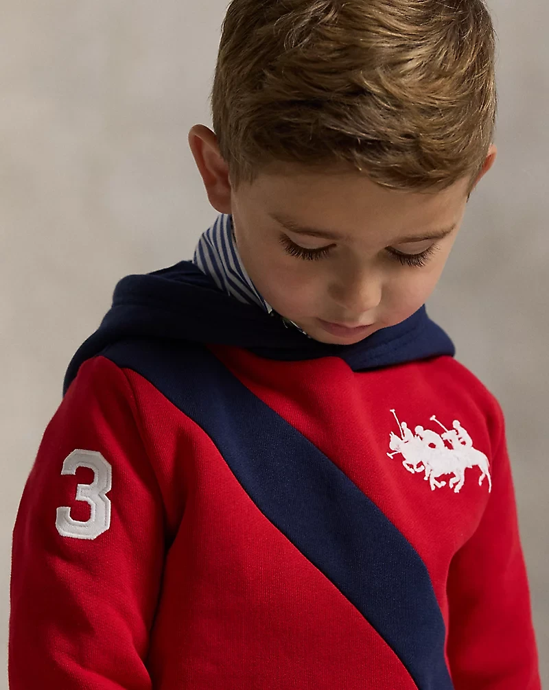 Triple-Pony Fleece Hoodie