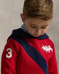 Triple-Pony Fleece Hoodie