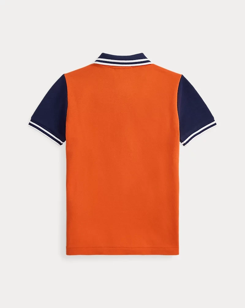 Triple-Pony Cotton Mesh Polo Shirt