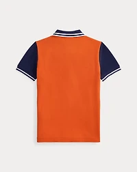 Triple-Pony Cotton Mesh Polo Shirt