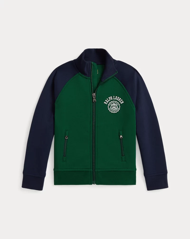 Logo Crest Double-Knit Jacket