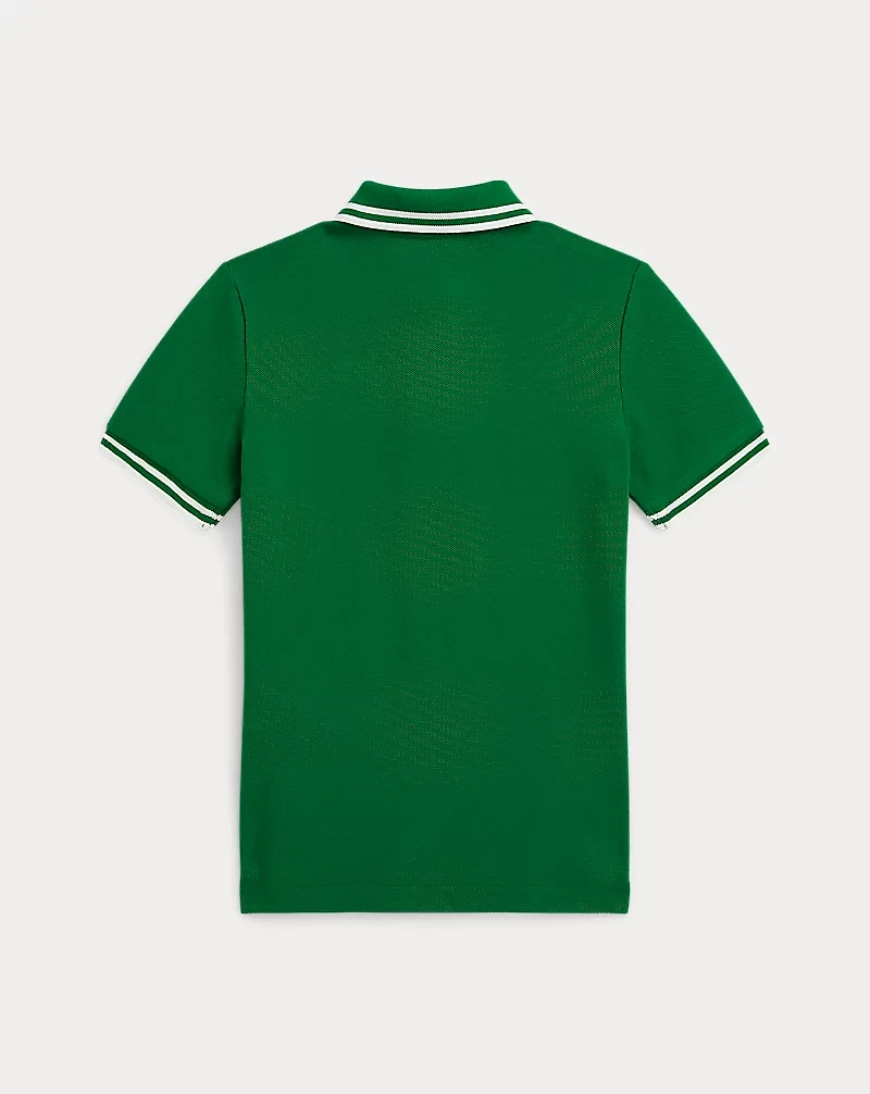 Logo Cotton Mesh Polo Shirt