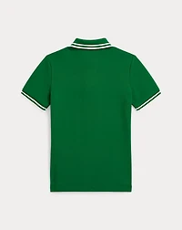 Logo Cotton Mesh Polo Shirt
