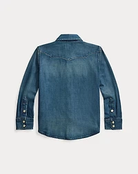 Cotton Denim Western Shirt