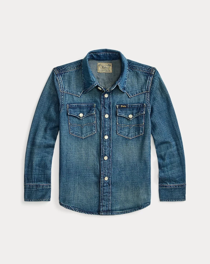 Cotton Denim Western Shirt