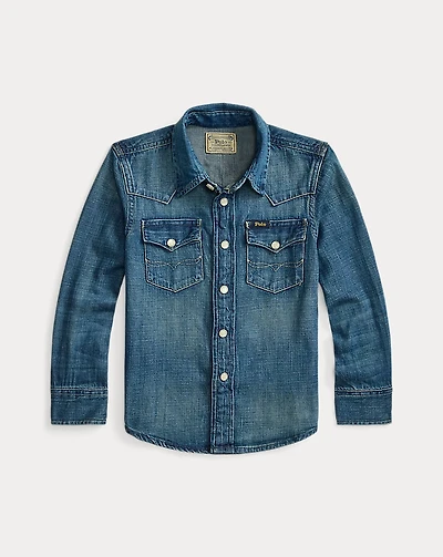 Cotton Denim Western Shirt
