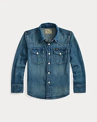 Cotton Denim Western Shirt