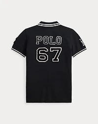 Cotton Mesh Graphic Polo Shirt