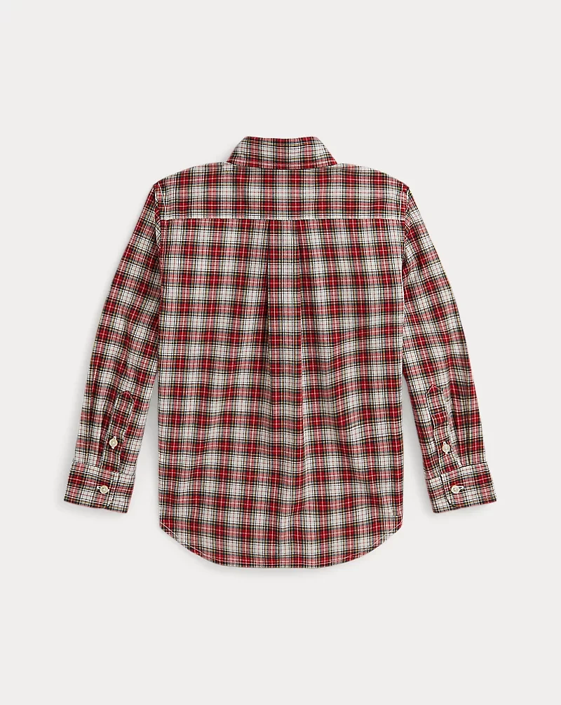 Plaid Cotton Poplin Shirt