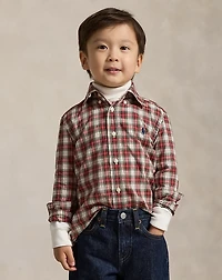 Plaid Cotton Poplin Shirt